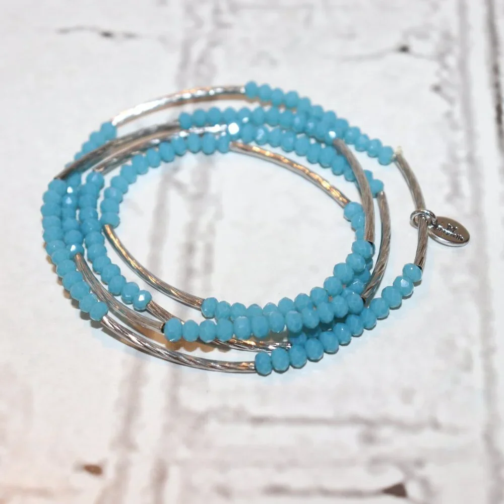 Beautiful silver and Blue crystal wrap bracelet from Chrysalis 29